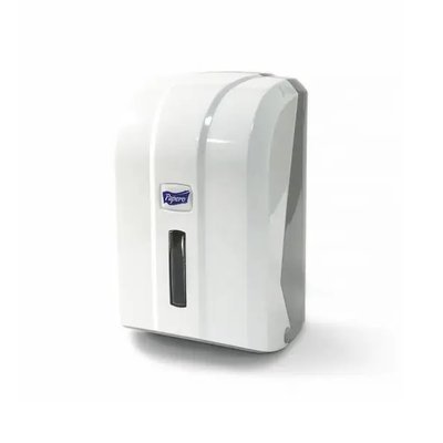 Диспенсер Papero для туалетной бумаги Z,V-сложения, пластиковый, белый DTZV01 фото