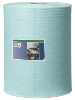Безворсовий нетканий матеріал для протирання Tork в рулонах, блакитний, 180 м, 500 арк, 1 рул 190494 фото