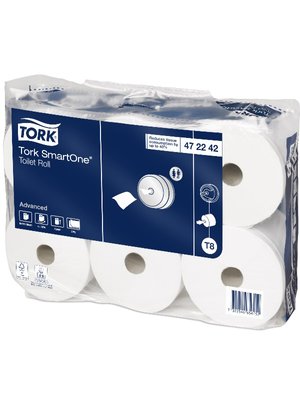 Туалетний папір Tork SmartOne в рулонах, 2 шари, 207 м, 8 рул/упаковка (6 шт/ящ) 472242 фото