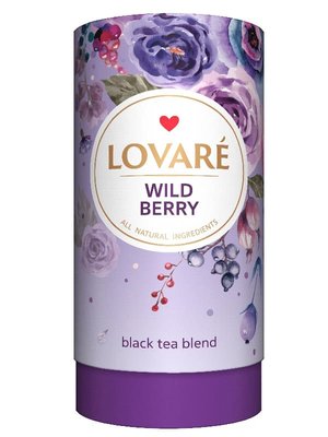 Листовий чорний чай Lovare Wild Berry 80 г 71277 фото