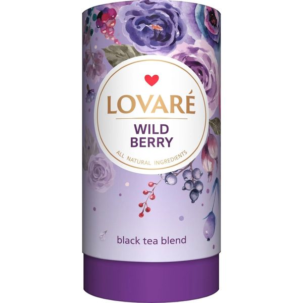 Чай чорний листовий Lovare Wild Berry 80 г 71277 фото