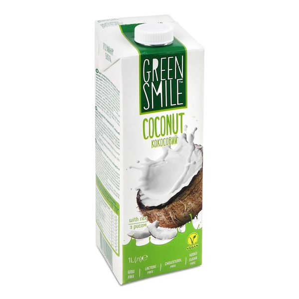 Напій ультрапастеризований Green Smile Рисово-кокосовий 3%, 1 л 00090 фото