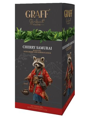 Чорний чай Graff Cherry Samyrai 20 пакетиків 10429 фото