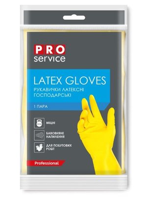 Перчатки хозяйственные латексные PRO service прочные, размер L, 1 пара/упаковка 17200530 фото