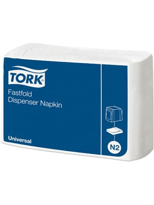 Серветки Tork Fastfold Universal для диспенсера, 1 шар, 300 шт, білі 10933 фото
