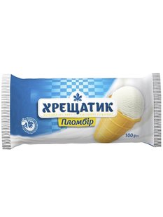 Мороженое Хрещатик Пломбир 15% жира, 100 г, 15 уп/ящик 08019 фото