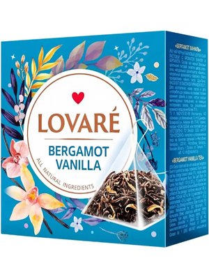 Чай черный Lovare Bergamot Vanilla 30 г, 15 пакетов 76418 фото