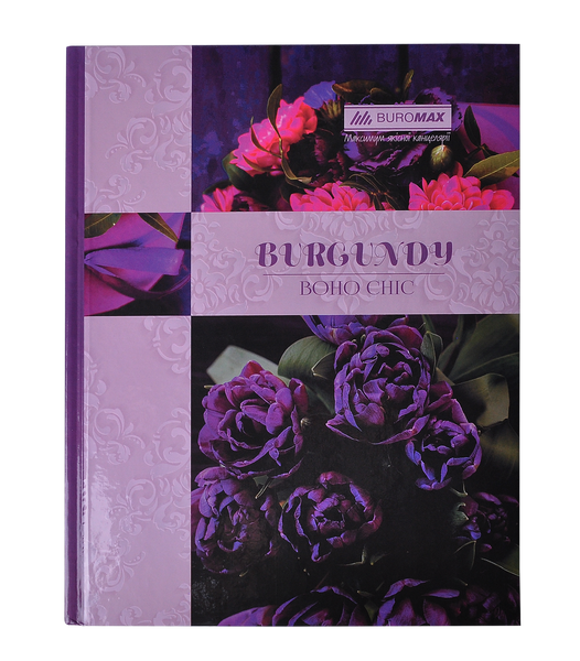 Книга канцелярская BOHO CHIC, А4, 96 л., клетка, офсет, твердая ламинированная обложка, фиолетовая BM.2400-207 фото
