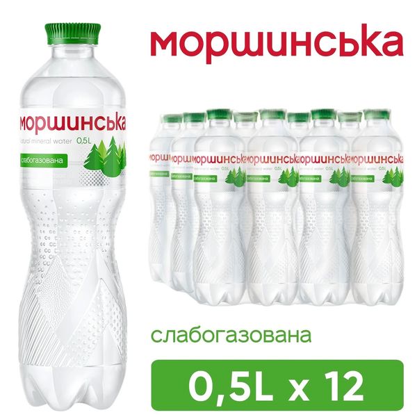 Вода Моршинська слабогазована 0.5 л, 12 шт/упаковка 00260 фото