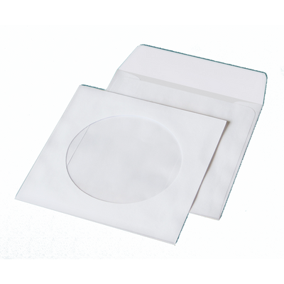 Конверт для CD (124х124мм) белый НК с окном (термоупаковка) 6108_50 фото