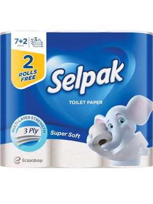 Туалетний папір SELPAK білий, 7+2 рул/упаковка (8уп/ящ) 15920 фото