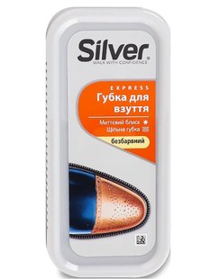Губка-блиск для взуття Silver стандартна, безбарвна, 35х115 мм 51135 фото
