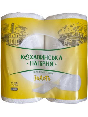 Туалетний папір Кохавинка "Золото", 4 шари, 4 рул/упаковка 51047 фото